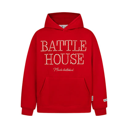 Battle House | Rhinestone Letter Pullover Hoodie