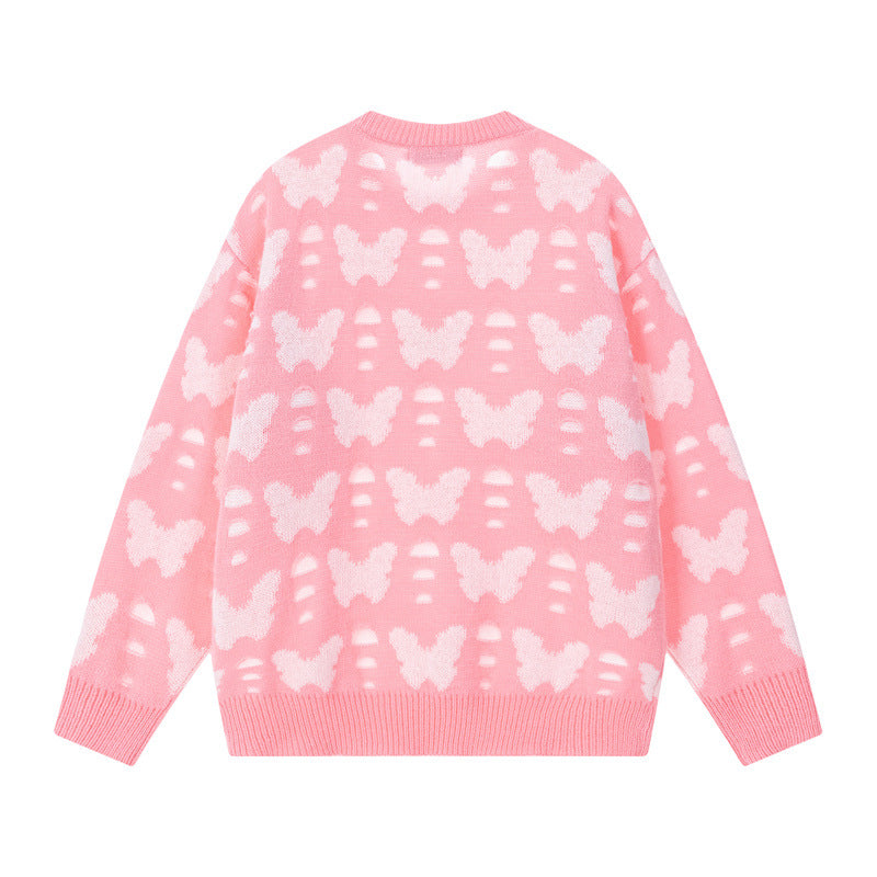 Butterfly Bliss | Cozy Pastel Knit Jumper