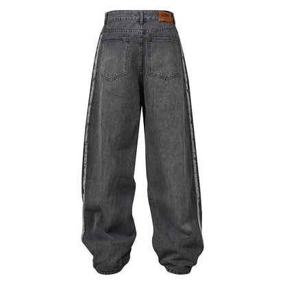 Washed Distressed Raw Edge | Baggy Jeans - Santo 