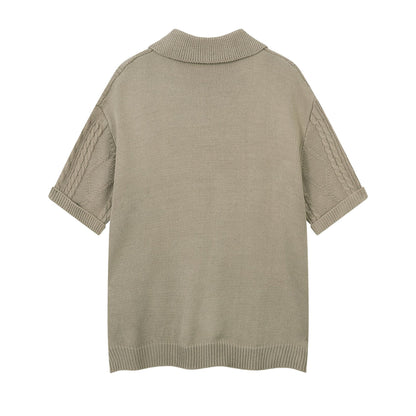 Cable Knit | Textured T-shirt - Santo 