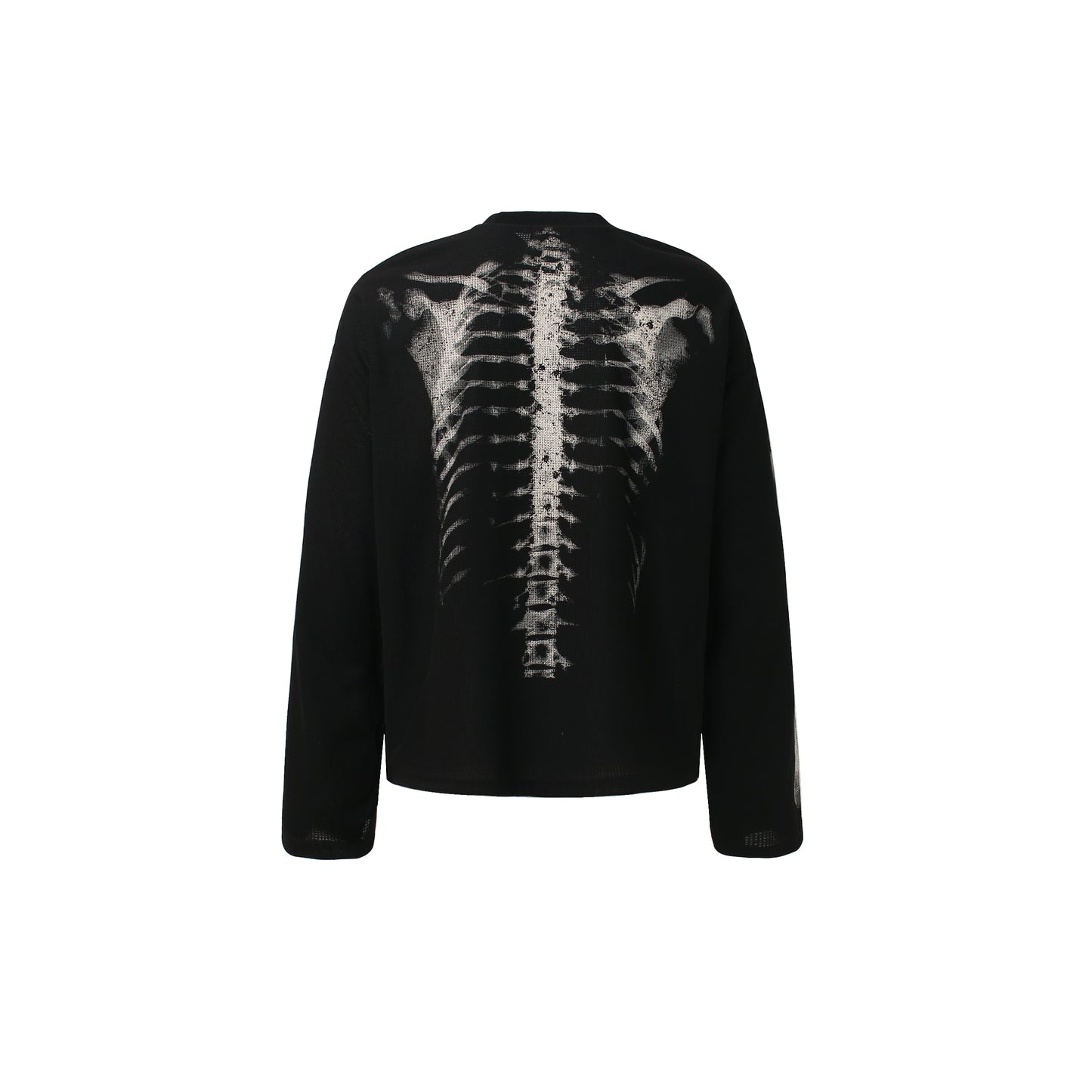 X-Ray Skeleton | Waffle Long Sleeve T-Shirt - Santo 