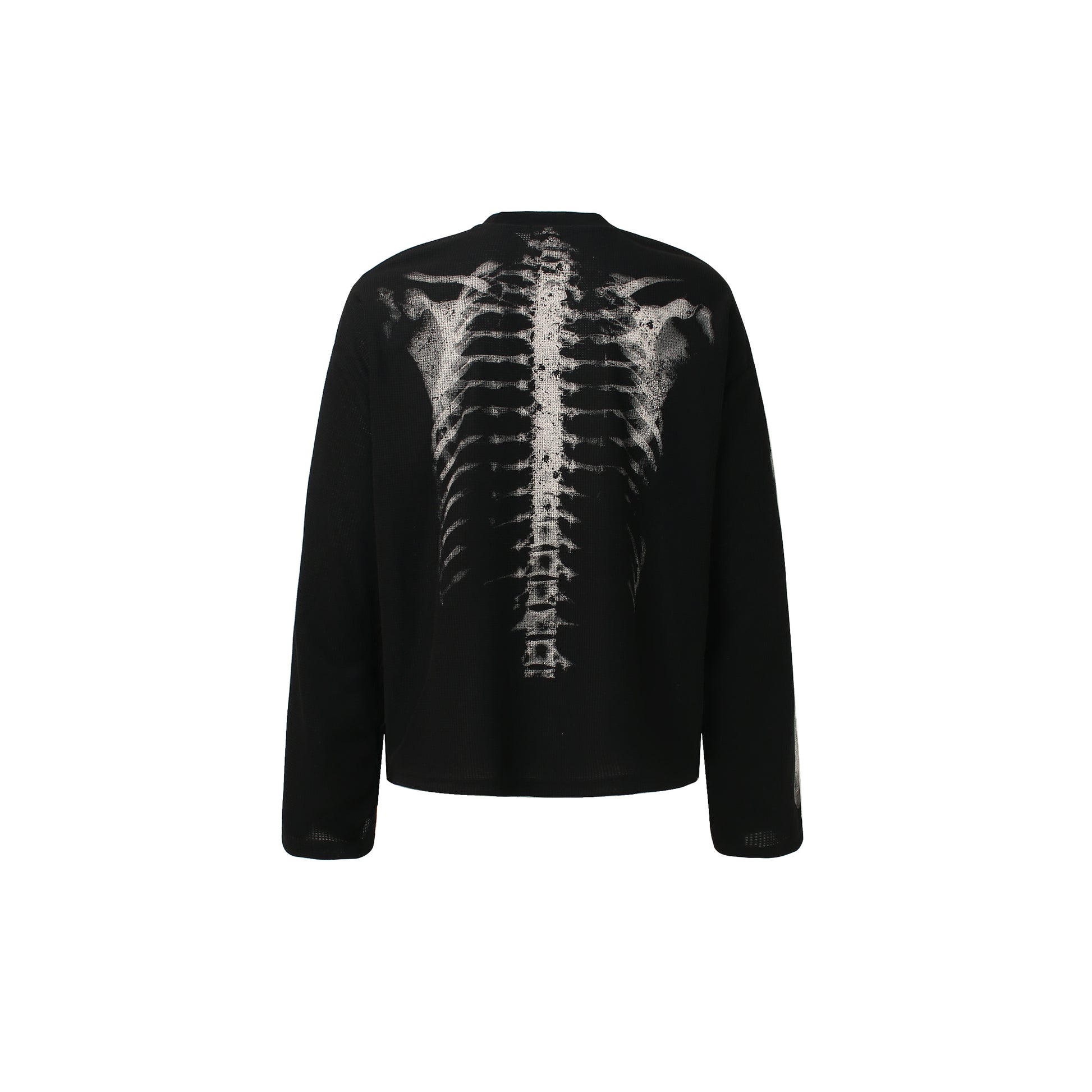 X-Ray Skeleton | Waffle Long Sleeve T-Shirt - Santo 