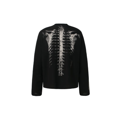 X-Ray Skeleton | Waffle Long Sleeve T-Shirt - Santo 