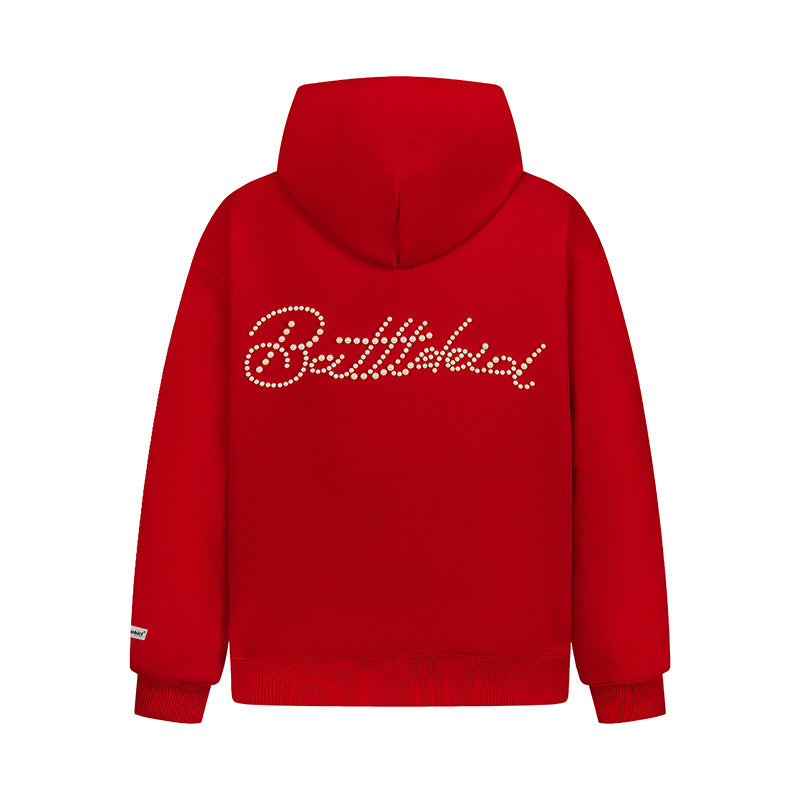 Battle House | Rhinestone Letter Pullover Hoodie