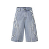High Street | Washed Distressed Denim Shorts