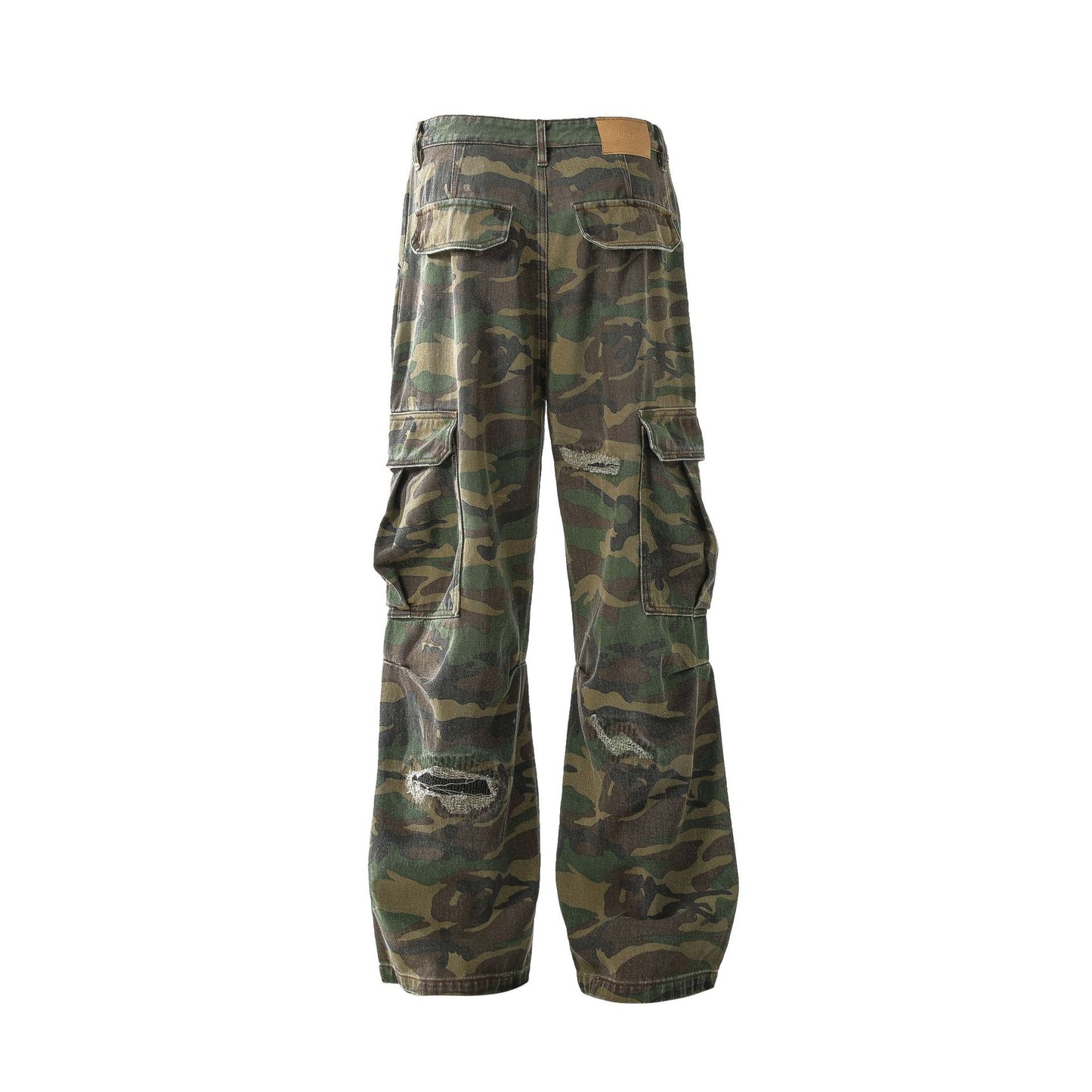 Ripped Camouflage Flared | Cargo Pants - Santo 