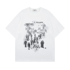 Crowd Print | Graffiti T-Shirt - Santo 