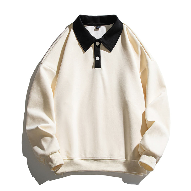 Klassisches Vibe | Lässiges Polo-Sweatshirt