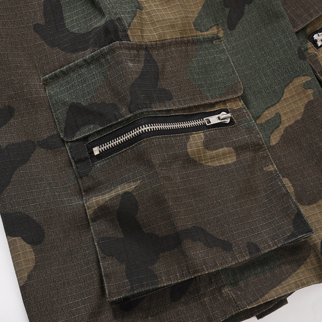 Utility Streetwear | Camo Cargo Shorts - Santo 