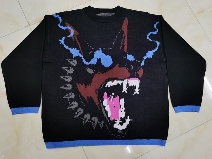 Roaring Beast | Fierce Graphic Knit Sweater - Santo 