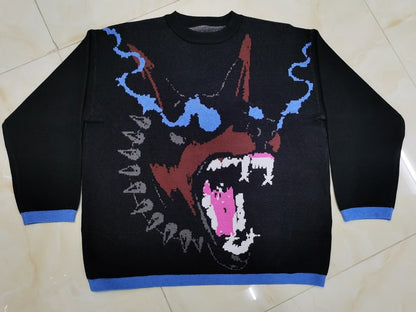 Roaring Beast | Fierce Graphic Knit Sweater - Santo 