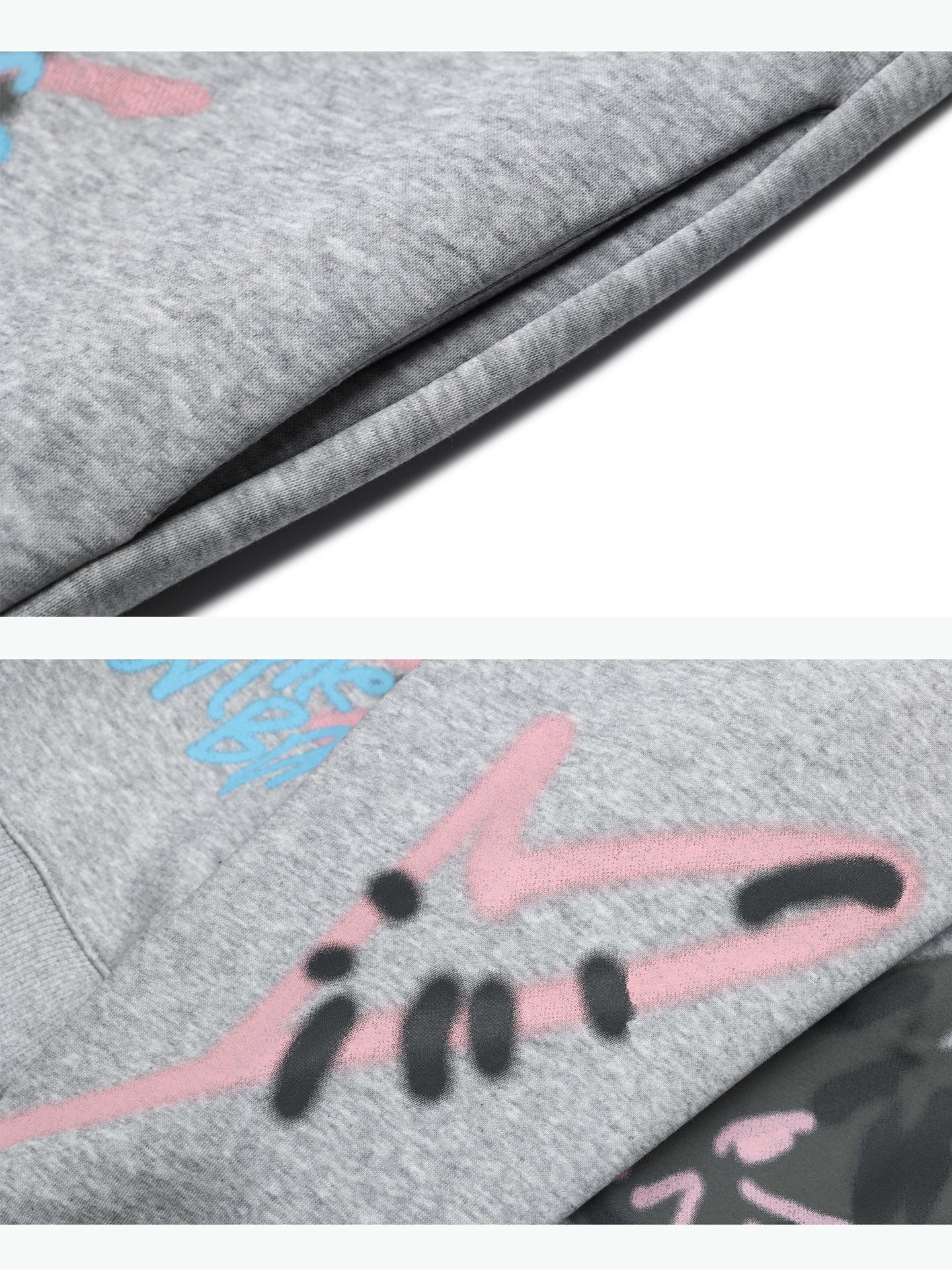 Blume | Y2K Inspiriert Grau Grafik Hoodie