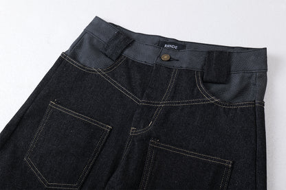 Baggy Barrel | Embroidery Wide Jeans