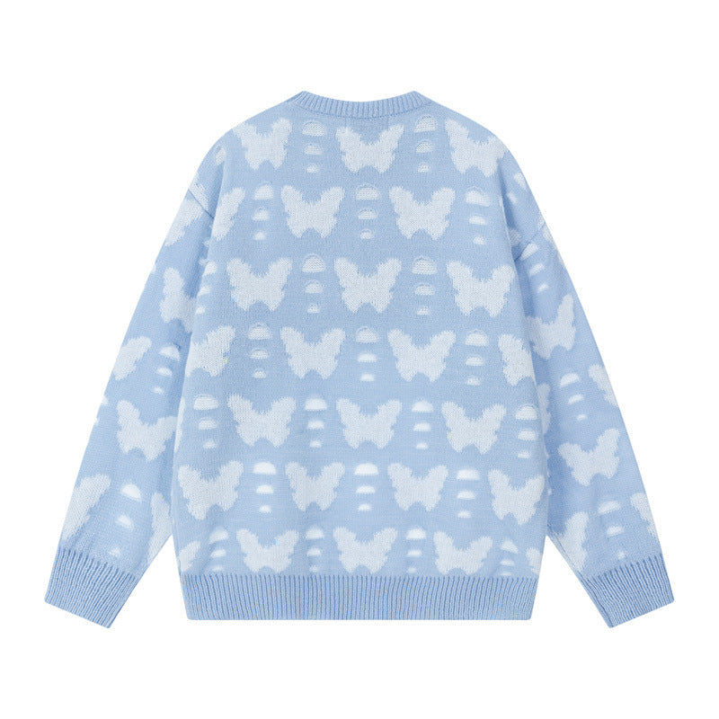 Butterfly Bliss | Gemütlicher Pastell-Strickpullover