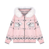 Puppy Charm | Knitted Cardigan with Faux Fur Hood