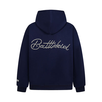 Battle House | Rhinestone Letter Pullover Hoodie