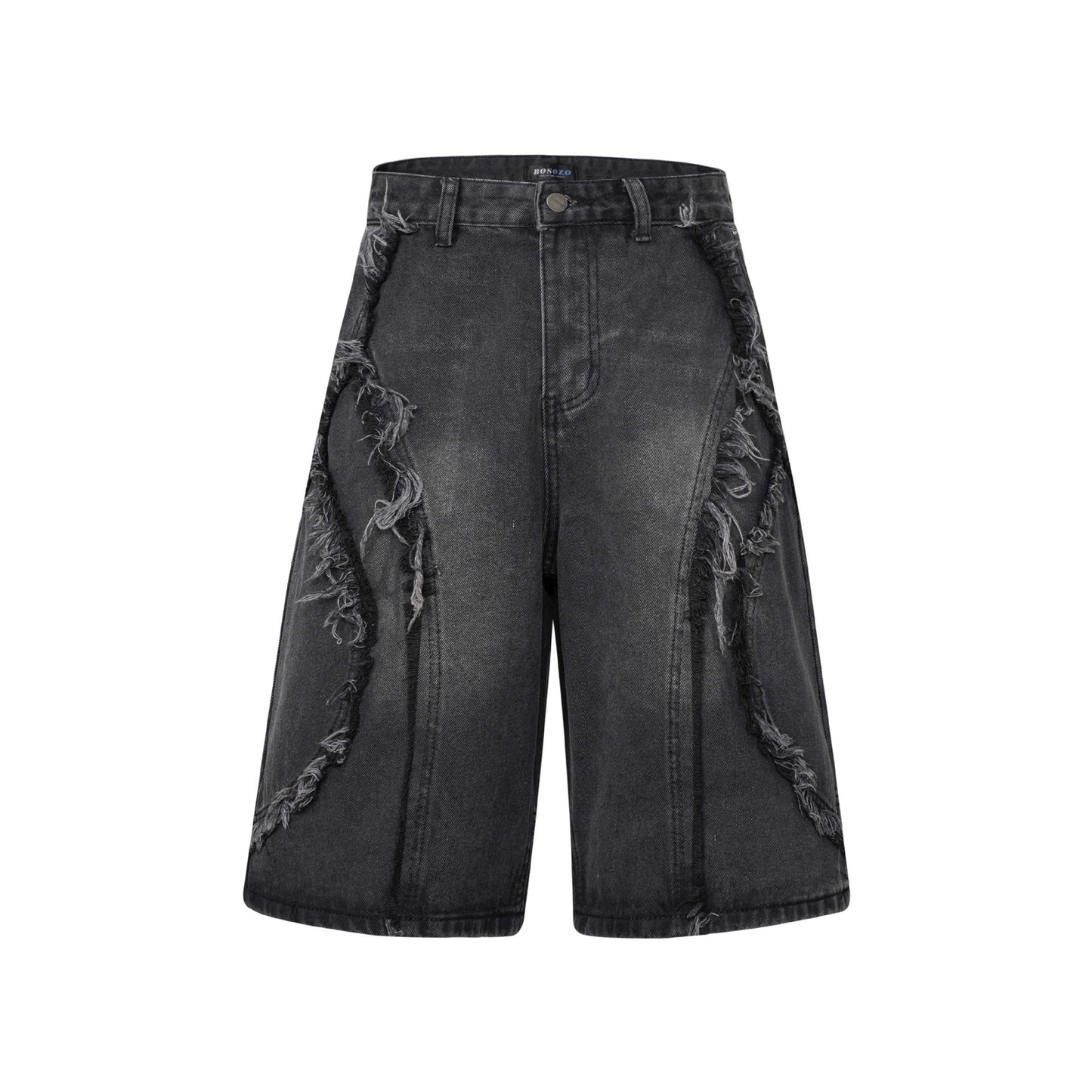 High Street | Washed Distressed Denim Shorts - Santo 