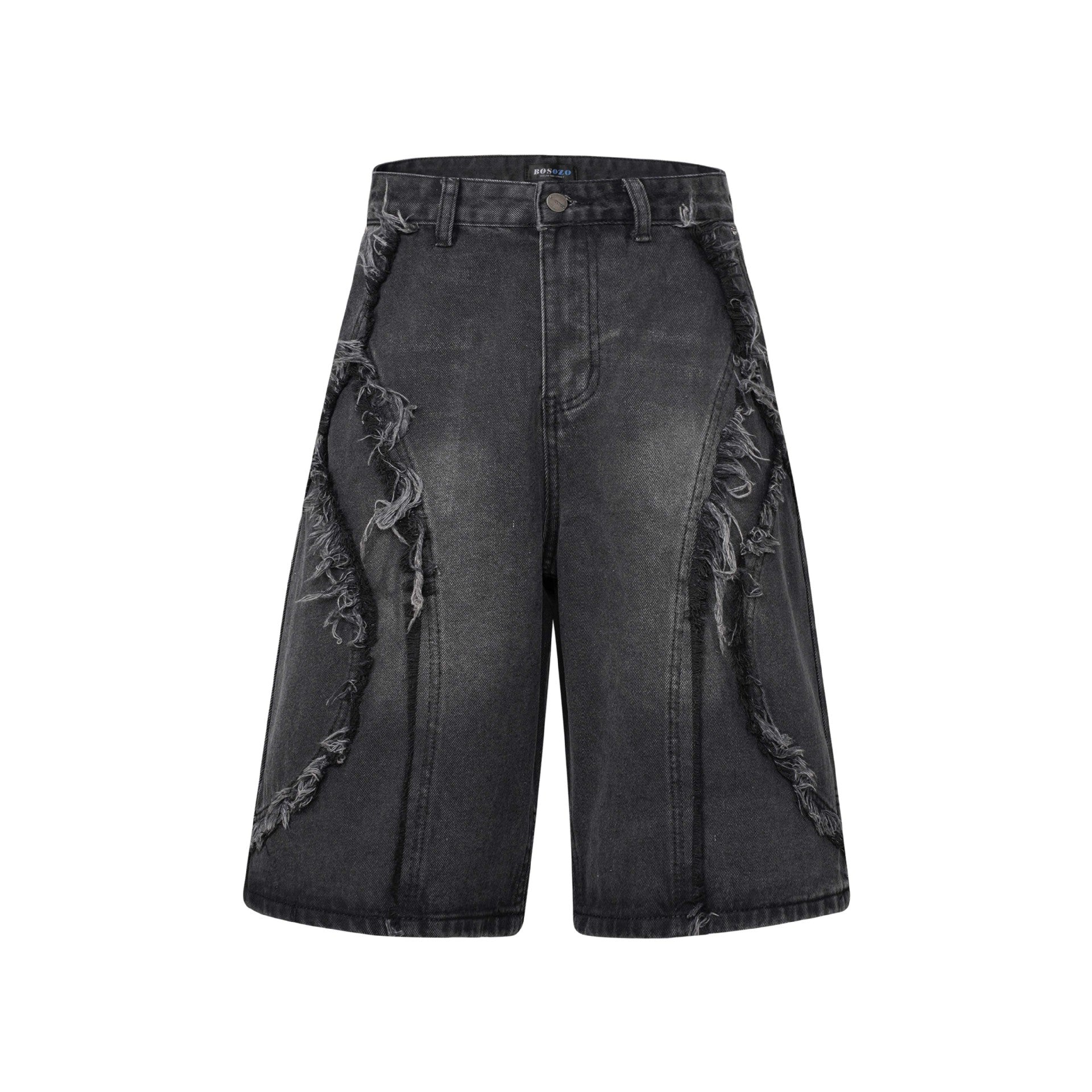 High Street | Washed Distressed Denim Shorts - Santo 