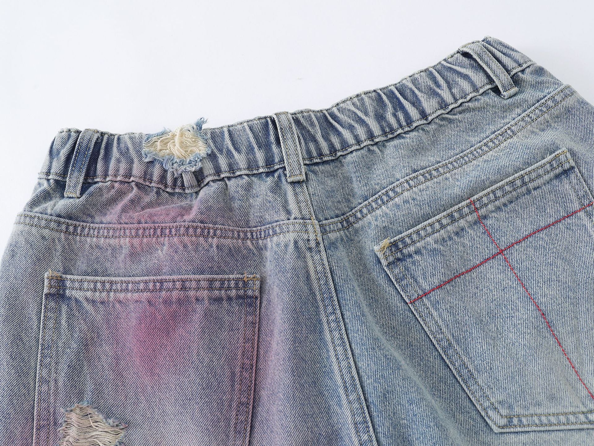 Pink Spray | Washed Denim Shorts - Santo 