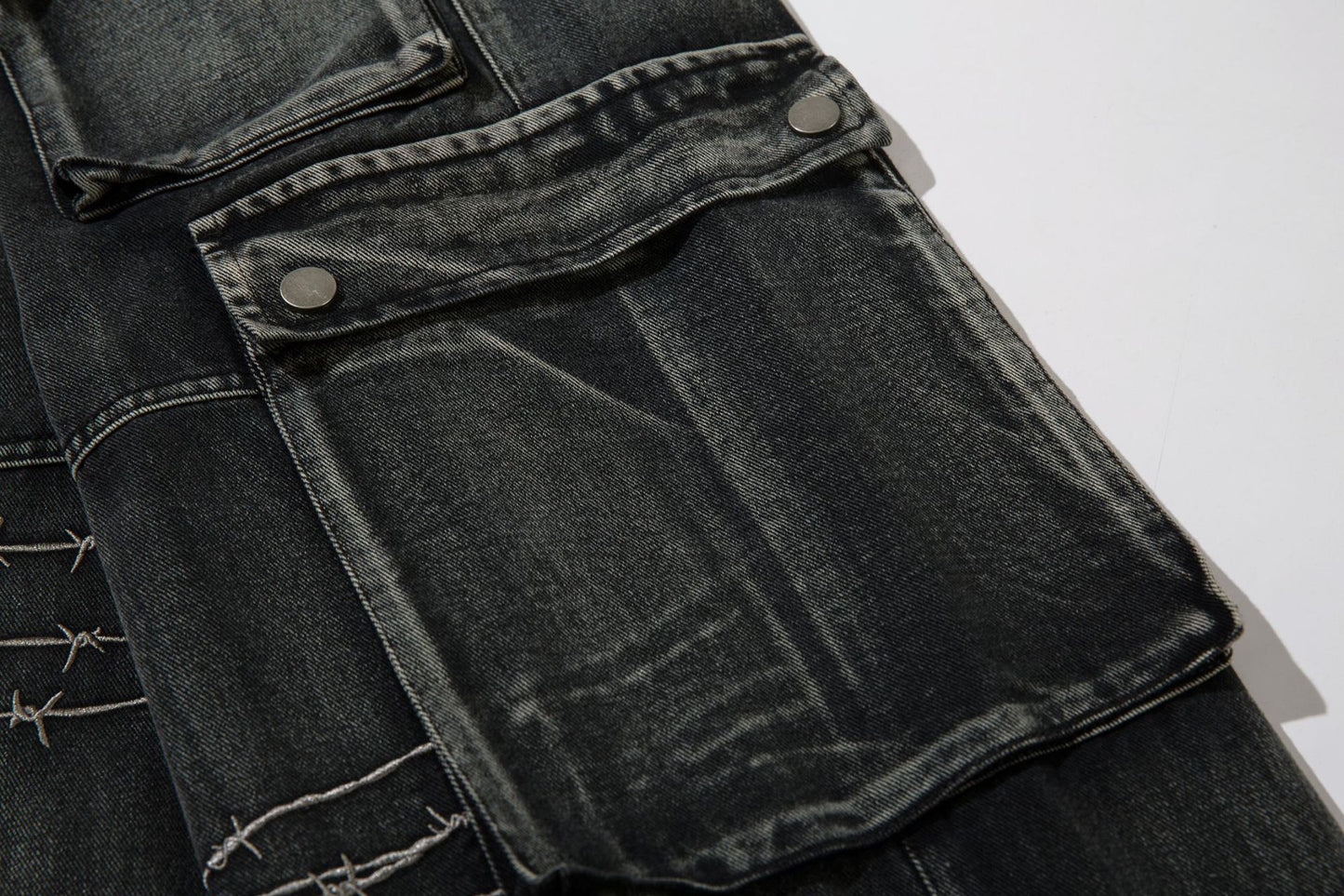 Barbed Wire Print | Baggy Jeans - Santo 