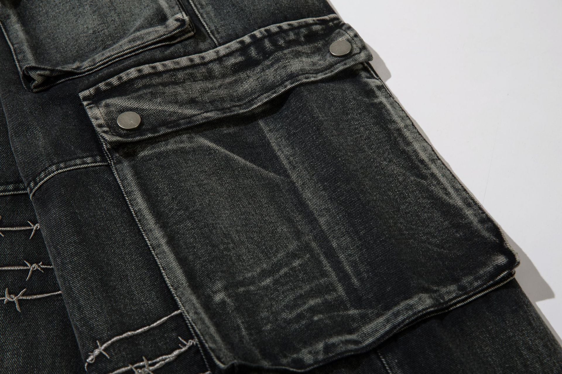 Barbed Wire Print | Baggy Jeans - Santo 