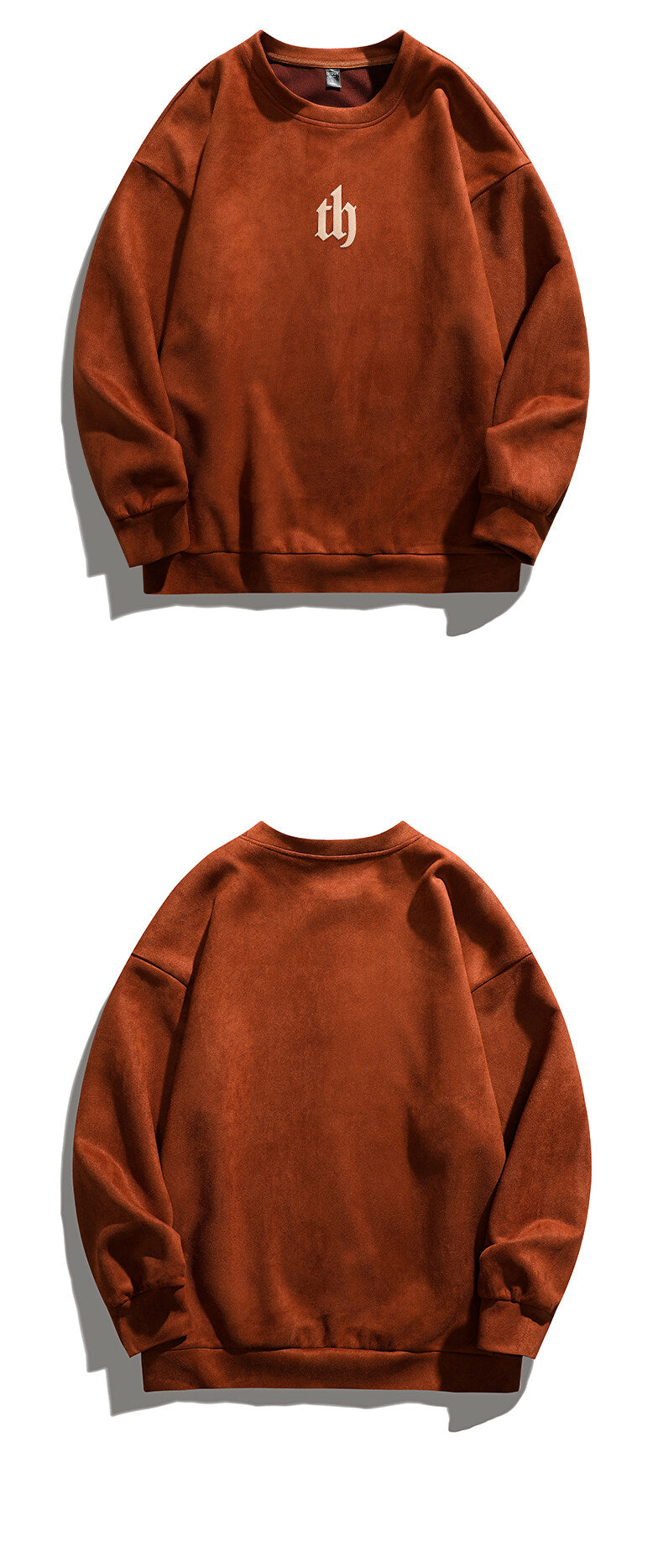 Sweat-shirt en daim avec logo minimaliste