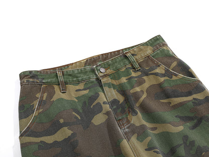 Ripped Camouflage Flared | Cargo Pants - Santo 