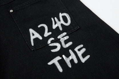 Leopard Graffiti | Patch Jeans Pants