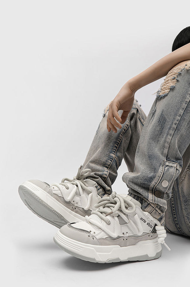 Urban Lace | Chunky Casual Sneakers - Santo 