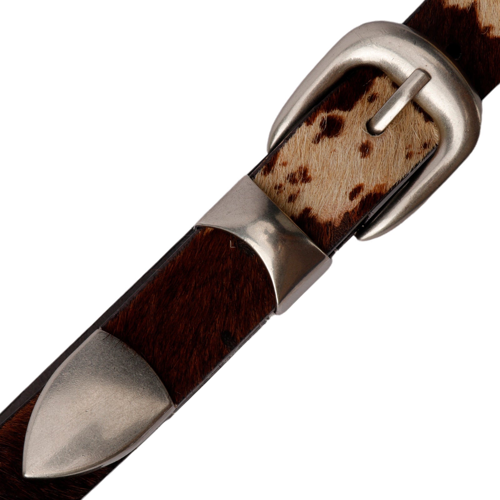 Cow Print Hair | PU Leather Belt