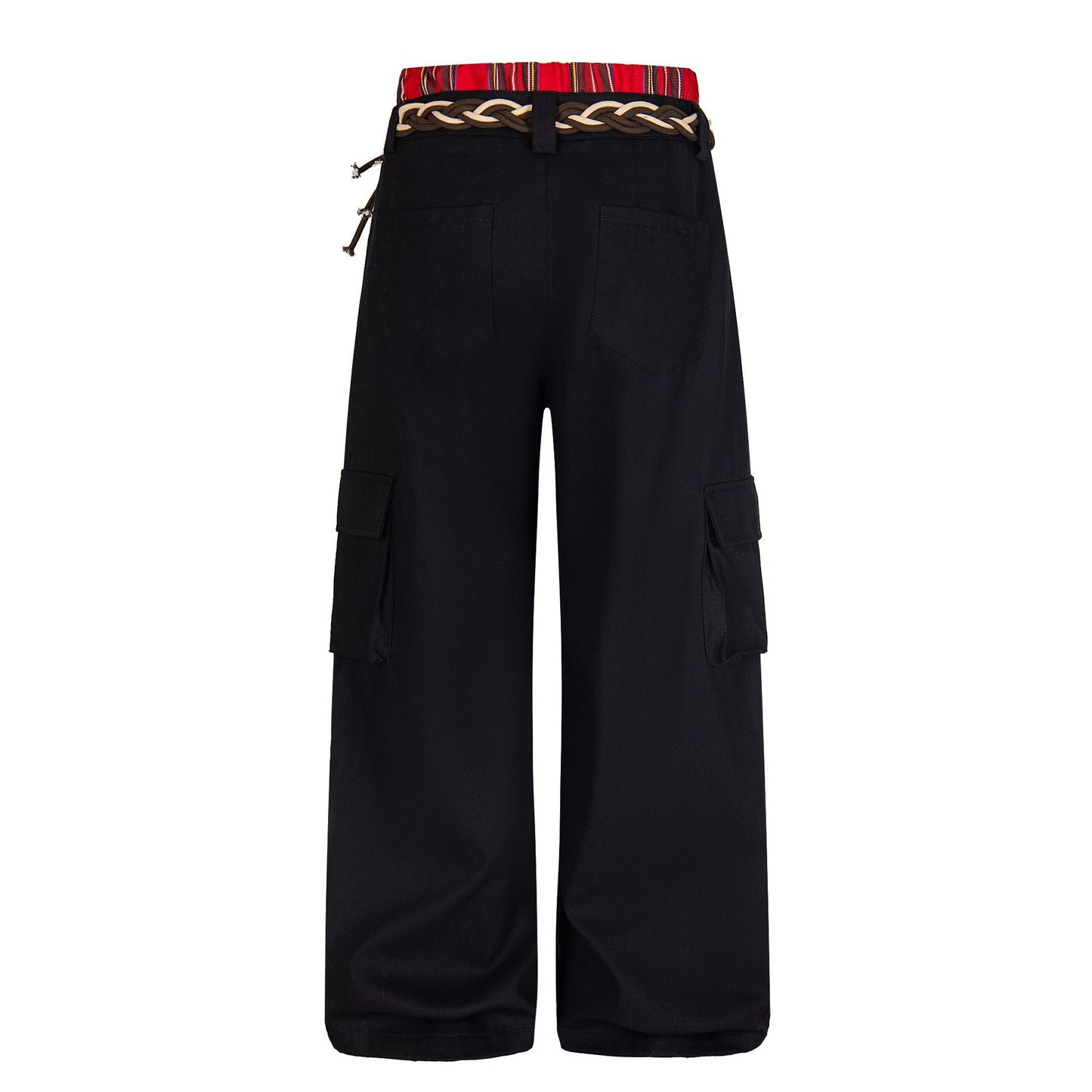 Plaid Waist Detail | Cargo Pants - Santo 