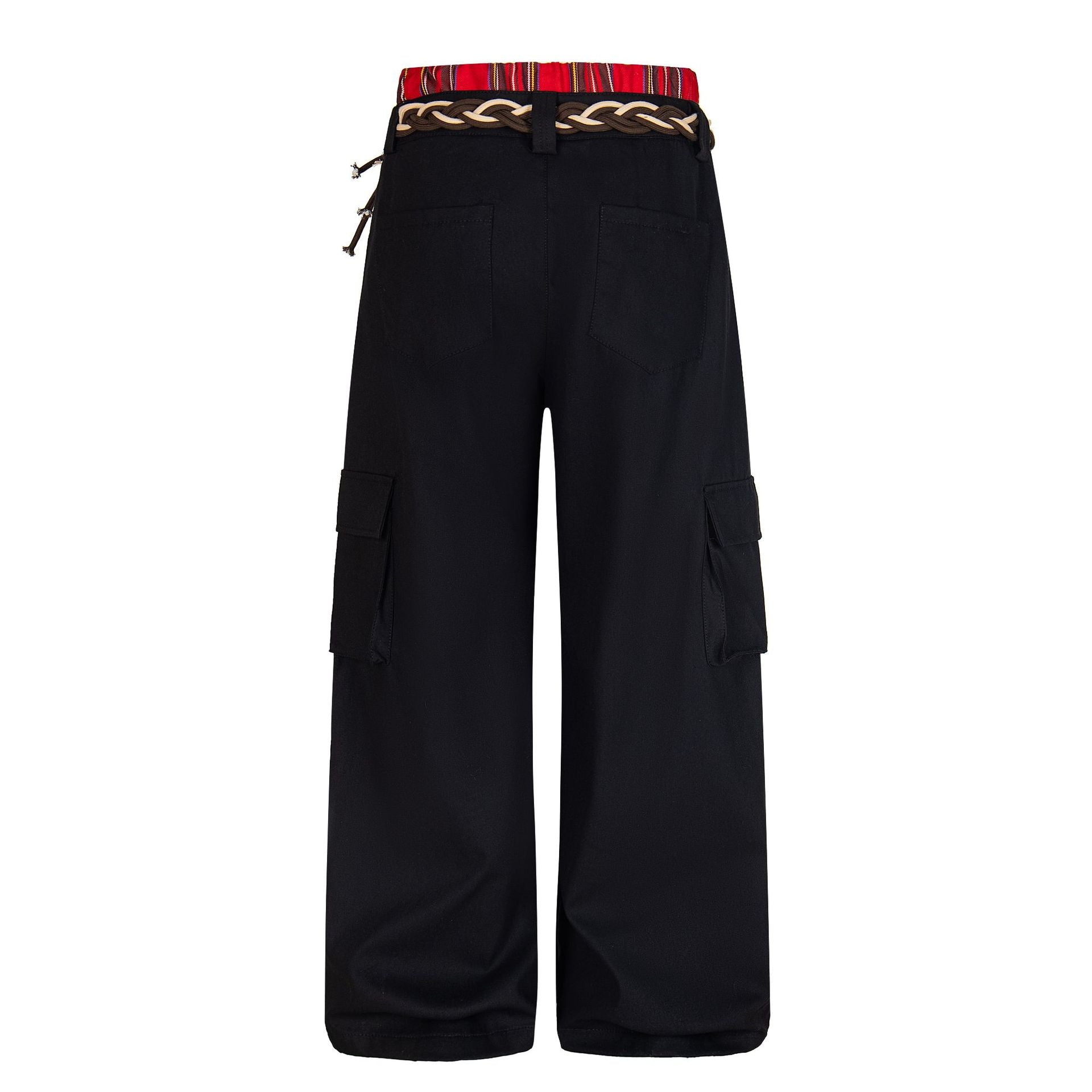 Plaid Waist Detail | Cargo Pants - Santo 