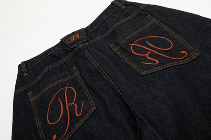 Pantaloni a zampa d'elefante |Jean neri vintage