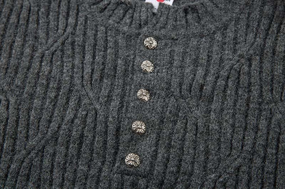 Knitted Distressed Diamond Pattern | Raw Edge Sweater