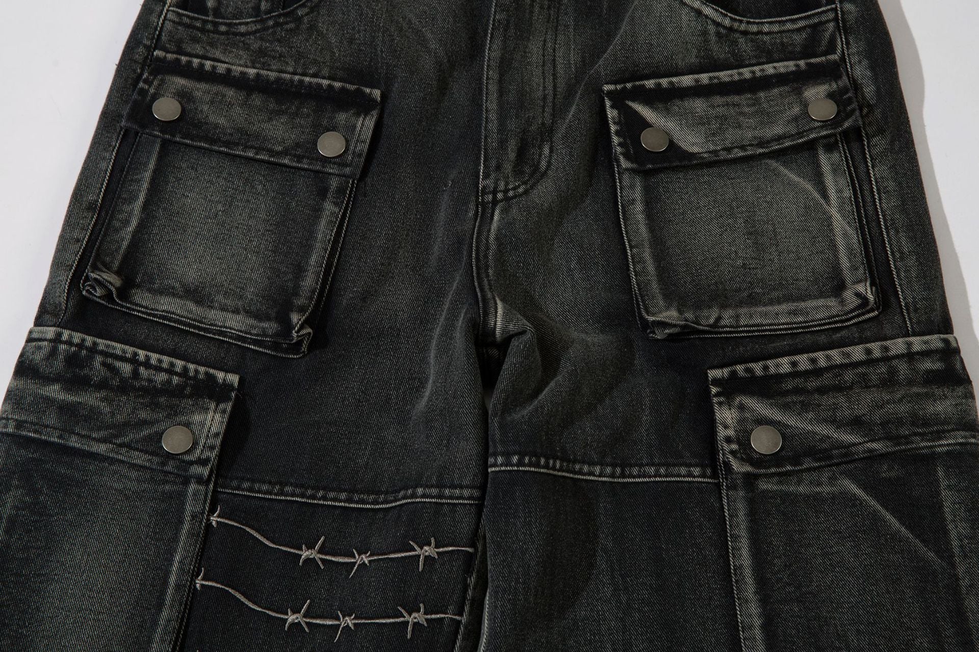 Barbed Wire Print | Baggy Jeans - Santo 