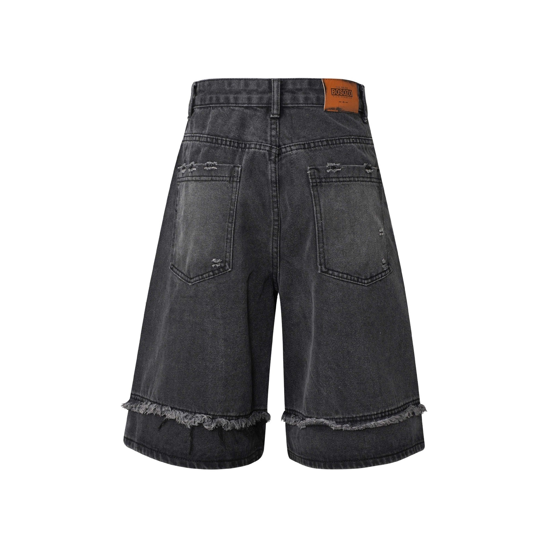 High Street | Washed Distressed Denim Shorts - Santo 