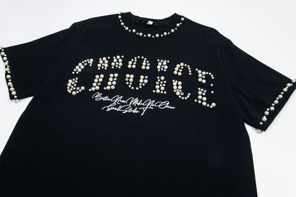 Pearl Studded | Hip Hop T-shirt - Santo 