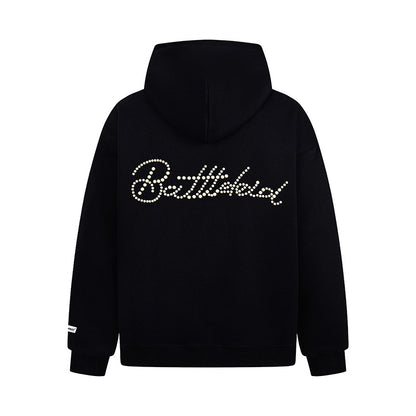 Battle House | Rhinestone Letter Pullover Hoodie