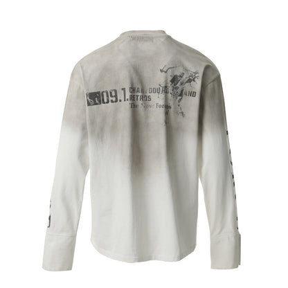 09 | Distressed Long Sleeve T-Shirt - Santo 