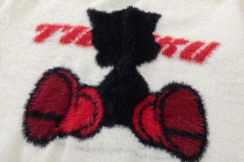 Retro Vibes | Fuzzy Cartoon Graphic Jumper