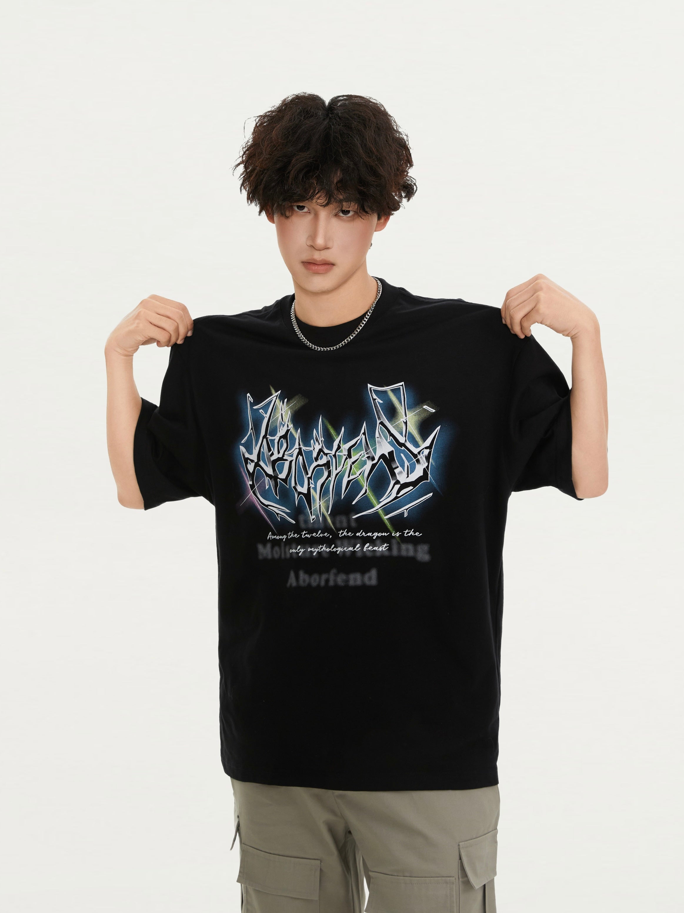 'Thorny Vine Print' T Shirt - Santo 