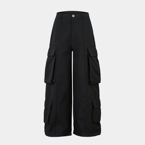 Unisex Multi-Pocket Wide Cargo Pants - Santo 