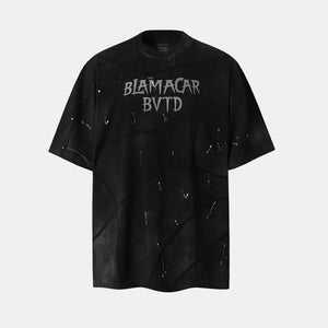 Marble Street Print | Distressed T-Shirt - Santo 