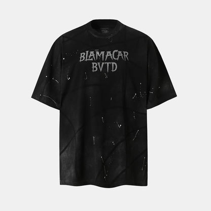 Marble Street Print | Distressed T-Shirt - Santo 