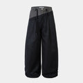 Men's Wide-Legged Black Trousers - Santo 