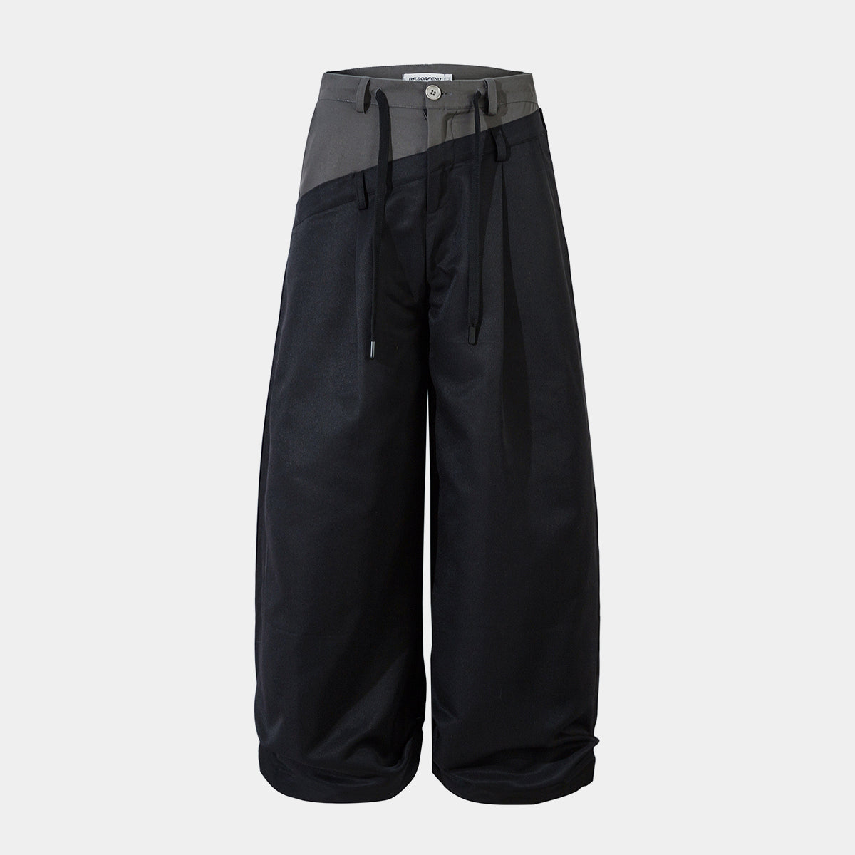 Men's Wide-Legged Black Trousers - Santo 