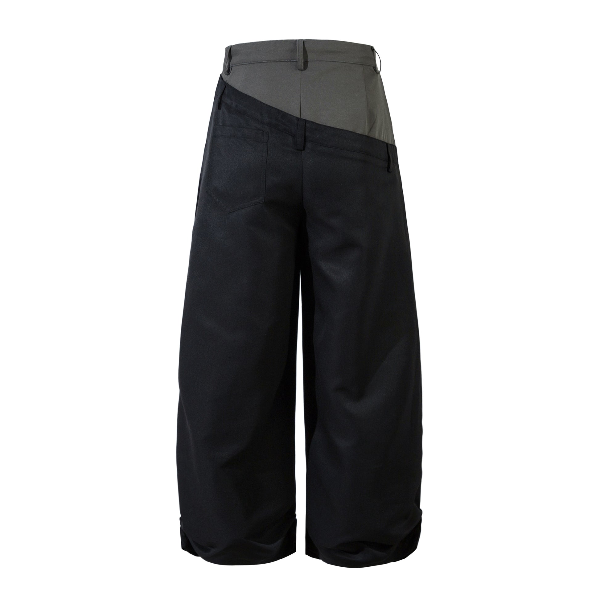 Men's Wide-Legged Black Trousers - Santo 