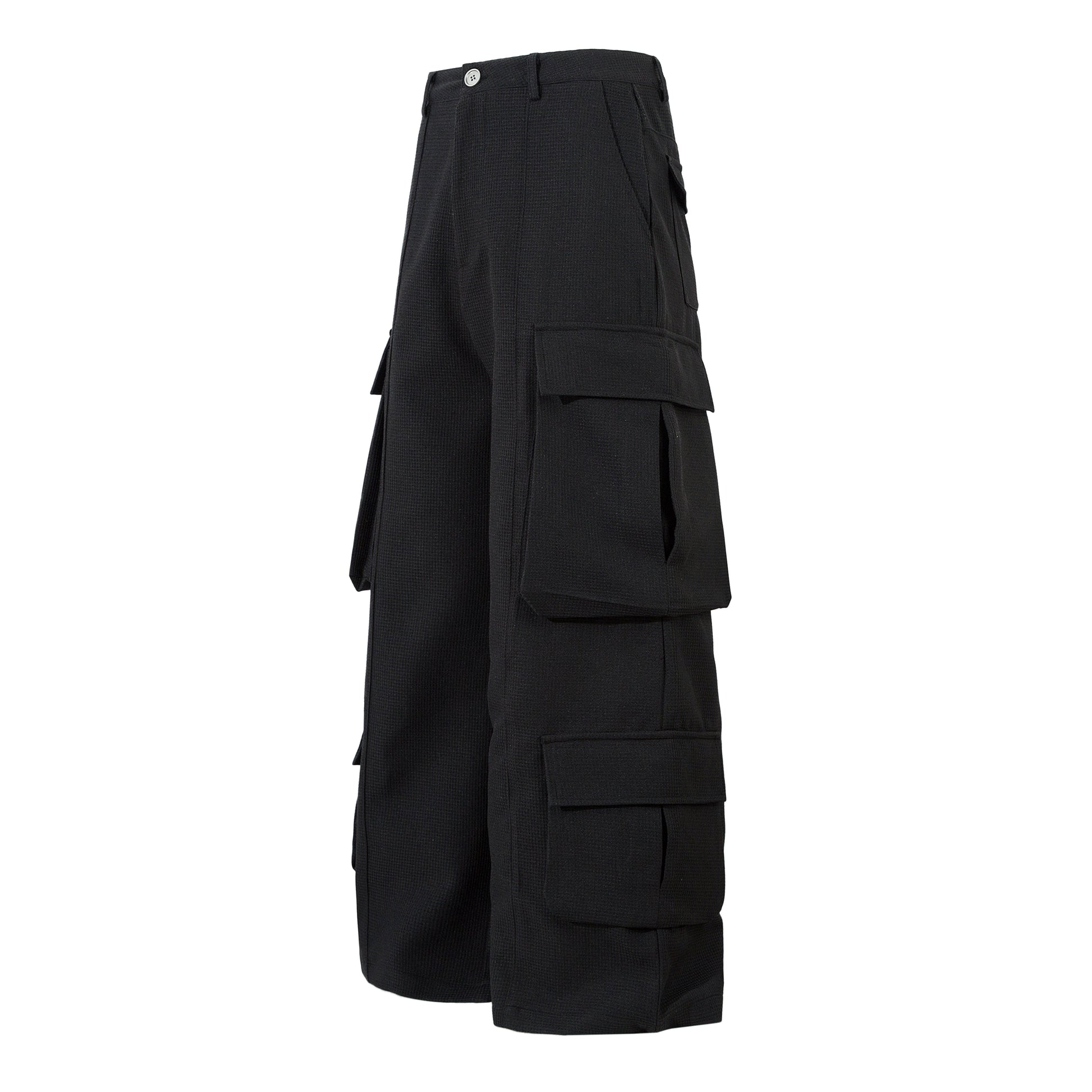 Unisex Multi-Pocket Wide Cargo Pants - Santo 