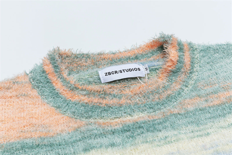 Vivid Hues | Gradient Knit Sweater with Star Detail