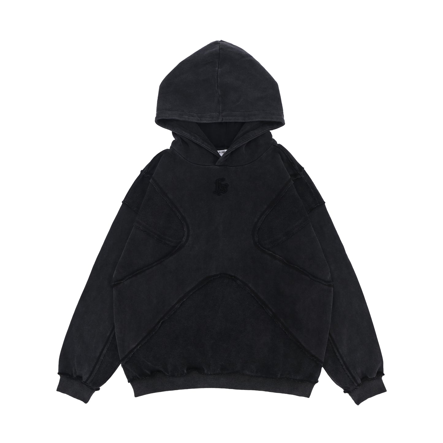 Washed Hoodie | Panelled Streetwear Pullover - Santo 